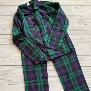 Boys plaid Christmas pajamas jammies 10-12